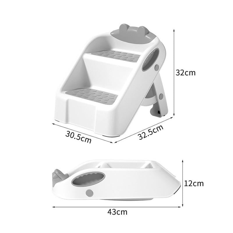 Лестница для унитаза детская Bestbaby 2024 со ступенькой для мытья рук Gray (25713782) - фото 5