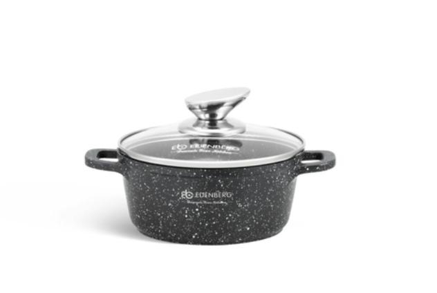 Набір посуду Edenberg з гранітним покриттям 8 предметів Чорний (EB-8143) - фото 7 Набір посуду Edenberg з гранітним покриттям 8 предметів Чорний (EB-8143) - фото 7