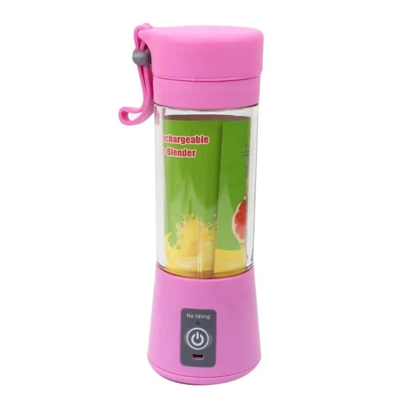 Портативный usb блендер на 6 ножей Smart Juice Cup Fruits Розовый