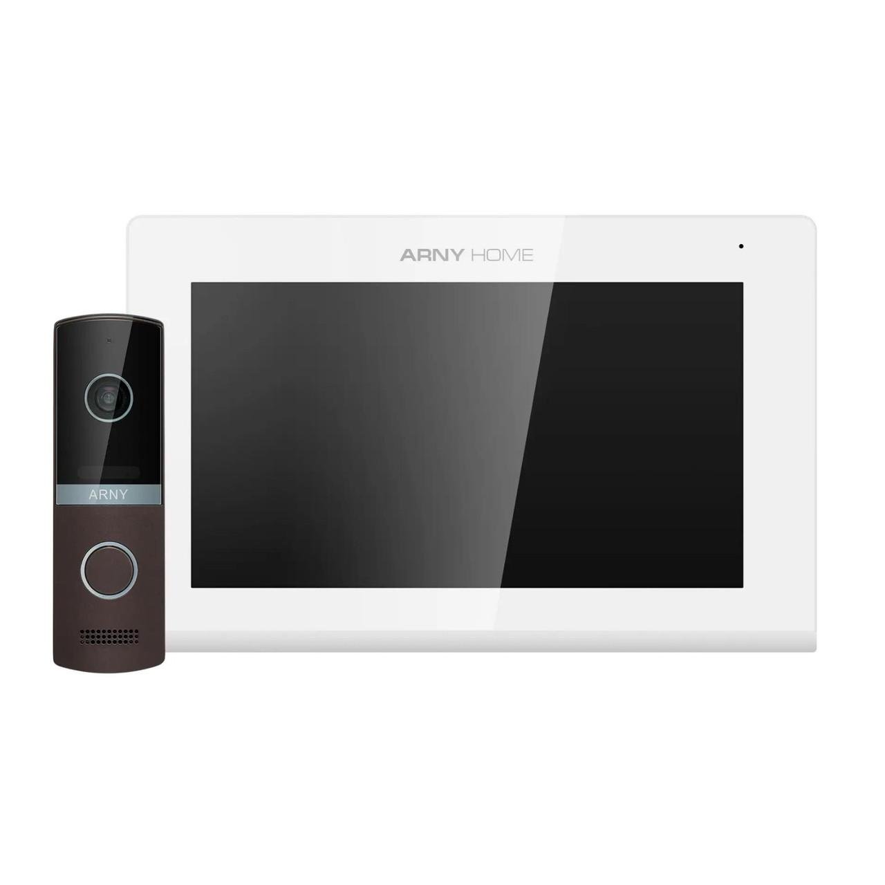 Комплект відеодомофона ARNY AVD-7423A Білий/Коричневий (29189950)