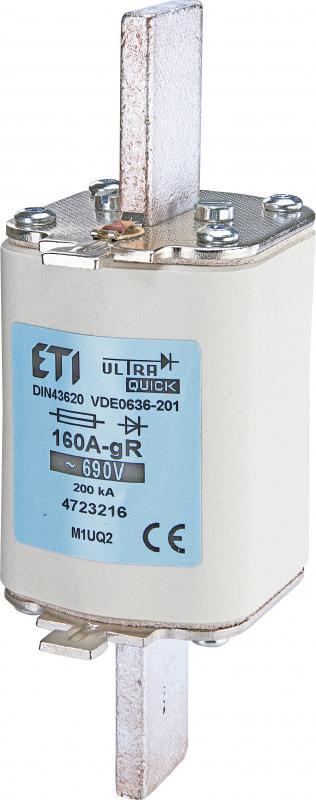 Запобіжник ножовий ETI M1UQ2 NH1 160A gR з плавкою вставкою (4723216)