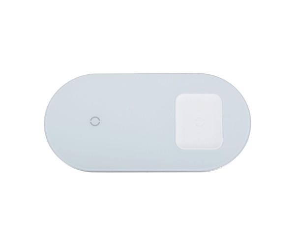 Устройство беспроводное зарядное Baseus Simple 2в1 для Phones/Pods 15W WXJK 3.0A White