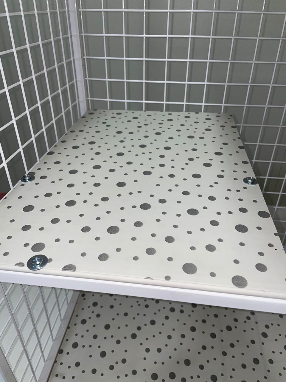 Балкон для котів з двома поверхами прямокутний підвісний 690х420х1250 см Білий (015) - фото 8