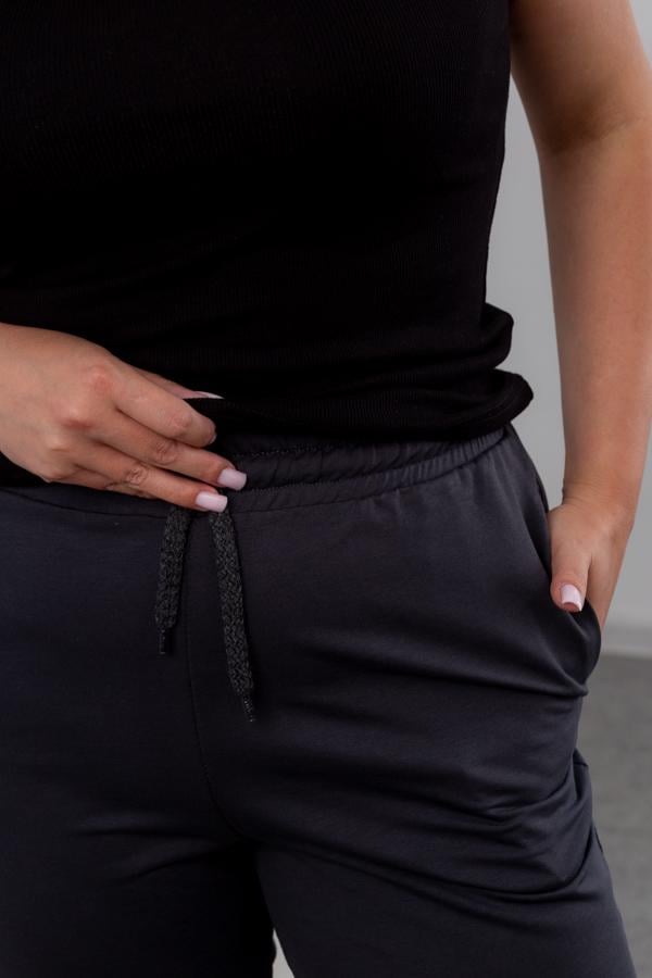 Спортивные штаны женские AKSAN XL Темно-серый (21.908_dark-gray_48(XL)) - фото 3 Спортивные штаны женские AKSAN XL Темно-серый (21.908_dark-gray_48(XL)) - фото 3