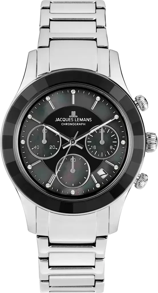 Наручные часы женские Jacques Lemans Sport 1-2151E со стальным корпусом WR 50 м и перламутровым циферблатом Наручные часы женские Jacques Lemans Sport 1-2151E со стальным корпусом WR 50 м и перламутровым циферблатом