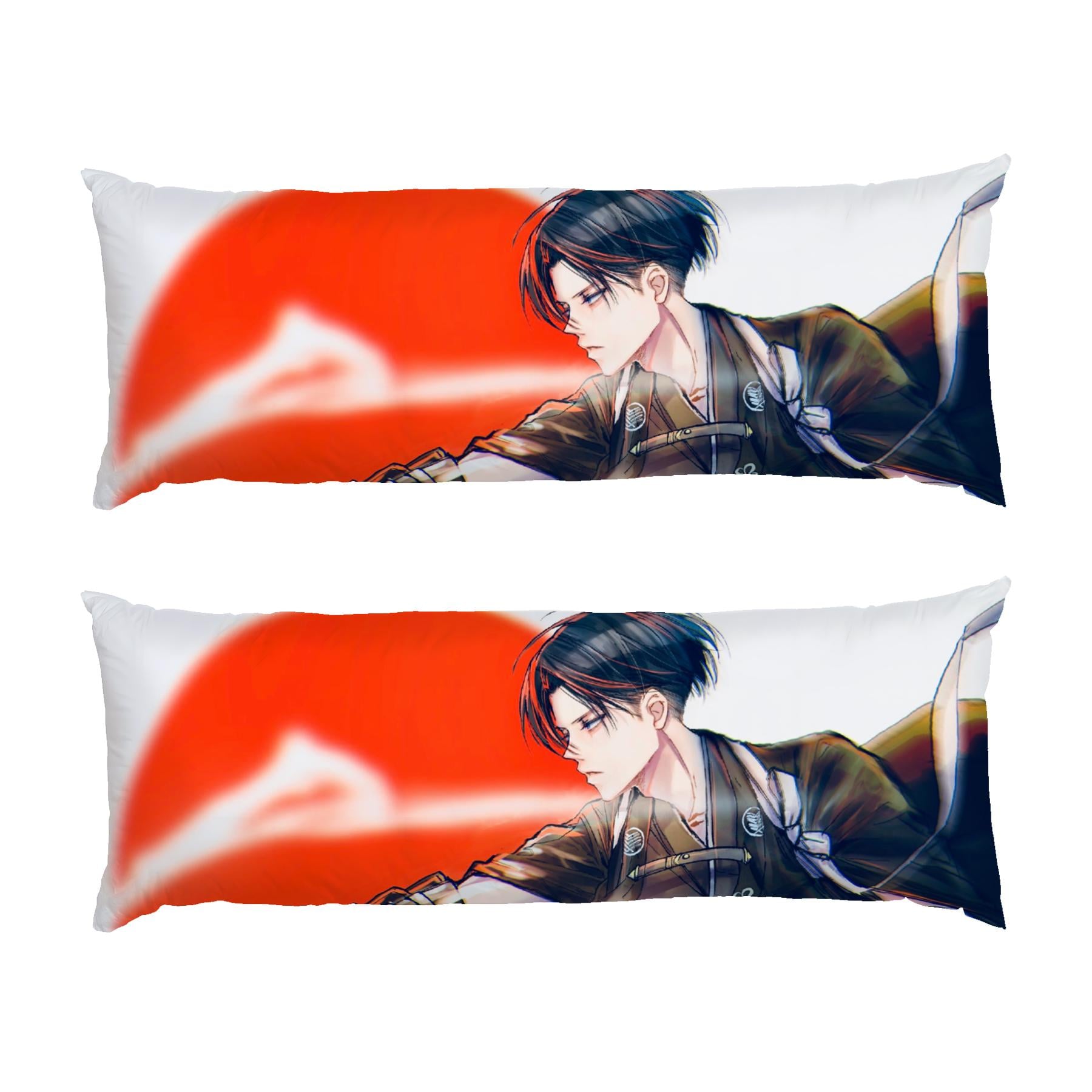 Подушка дакимакура Levi with a katana Attack on Titan габардин 180х60 см (113351-4)