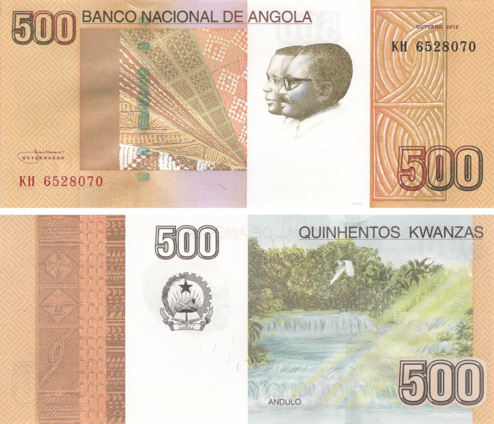 Коллекционная банкнота Ангола 500 кванза 2012 UNC P155 (Б09275)