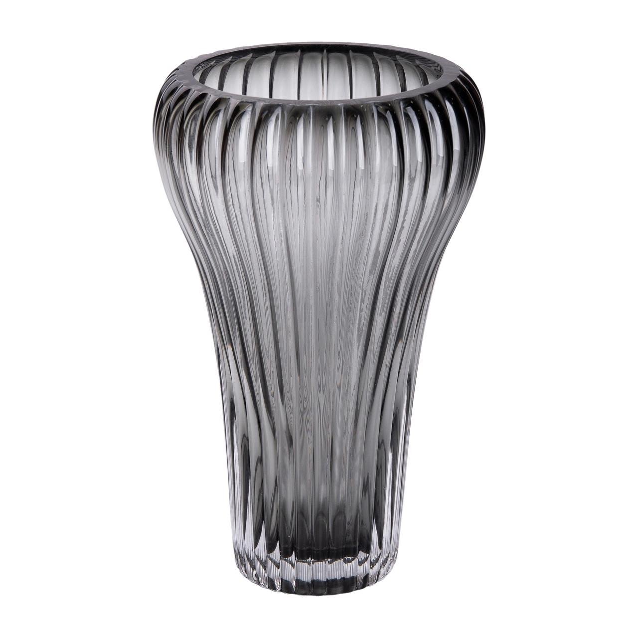 Ваза стеклянная HP-1701 декоративная фигурка 24,5 см. Прозрачный (4957)