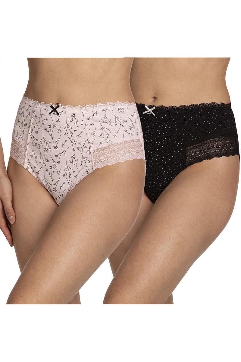 Трусики-шортики Lama р. 4/L 2 шт. Бежевый/Черный (74001)