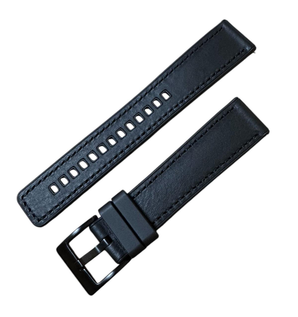 Ремешок Primolux Leather Silicone для часов Garmin Vivoactive 5/Vivoactive 6 Black (2699993604)