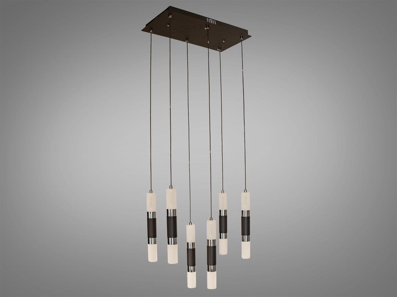 Люстра LED 1015/6CR+BK (2437587297)