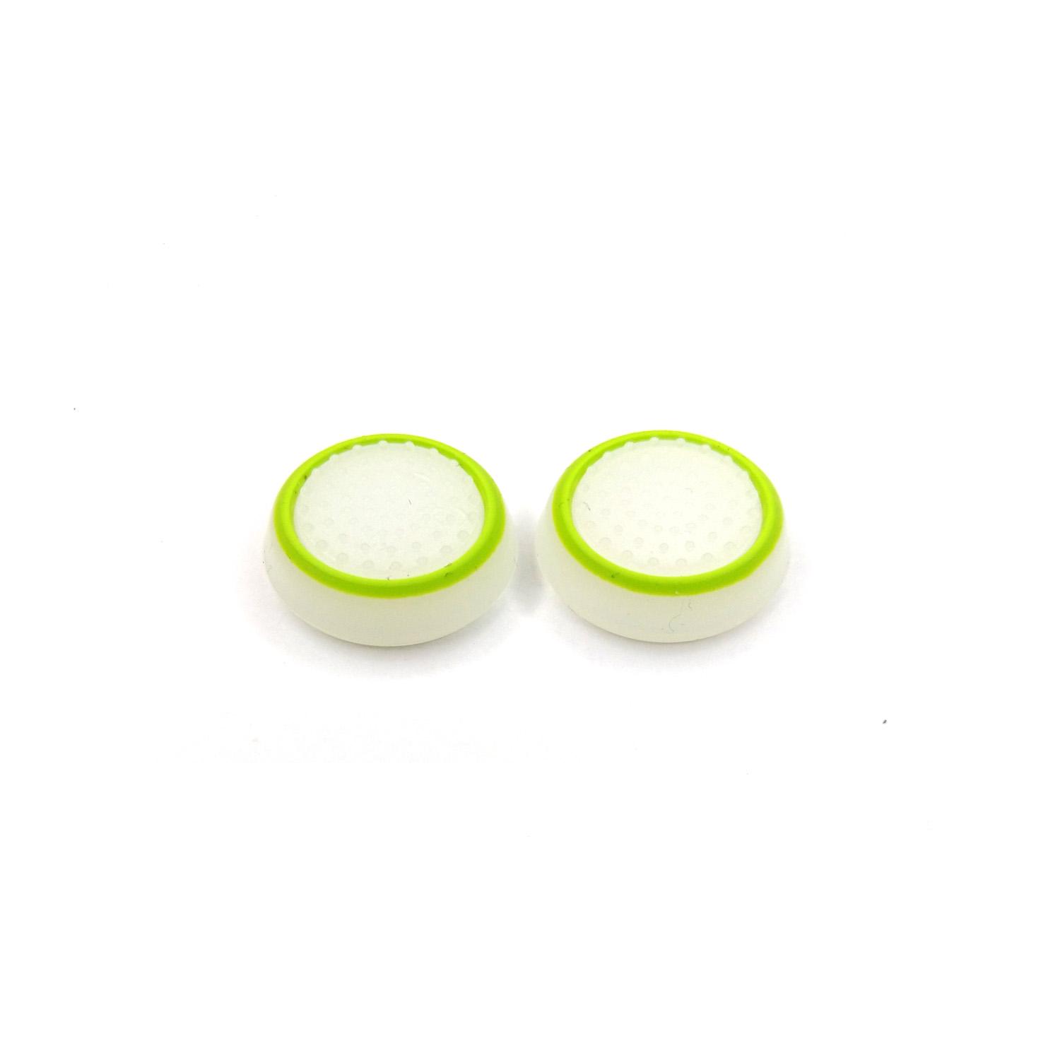 Накладки силиконовые на стики PS5 Xbox White/Light Green (49060)