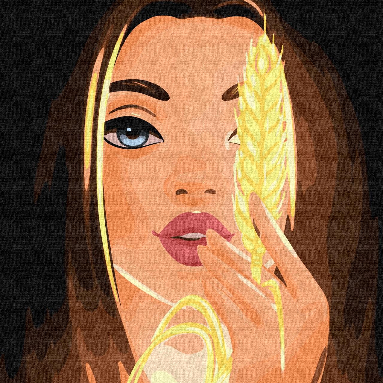 Картина за номерами Ідейка Пшениця KHO2591 полотно на підрамнику 40х40 см (1835868481)