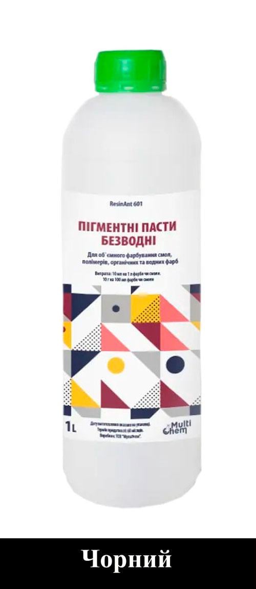 Паста пігментна безводна ResinAnt матова для епоксидної смоли 1 л Чорний (076023)