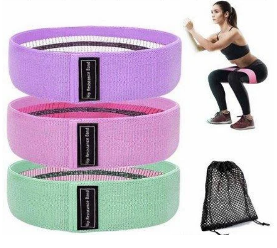 Набор тканевых резинок для фитнеса Hip Resistance Band DL161 3 шт. - фото 7