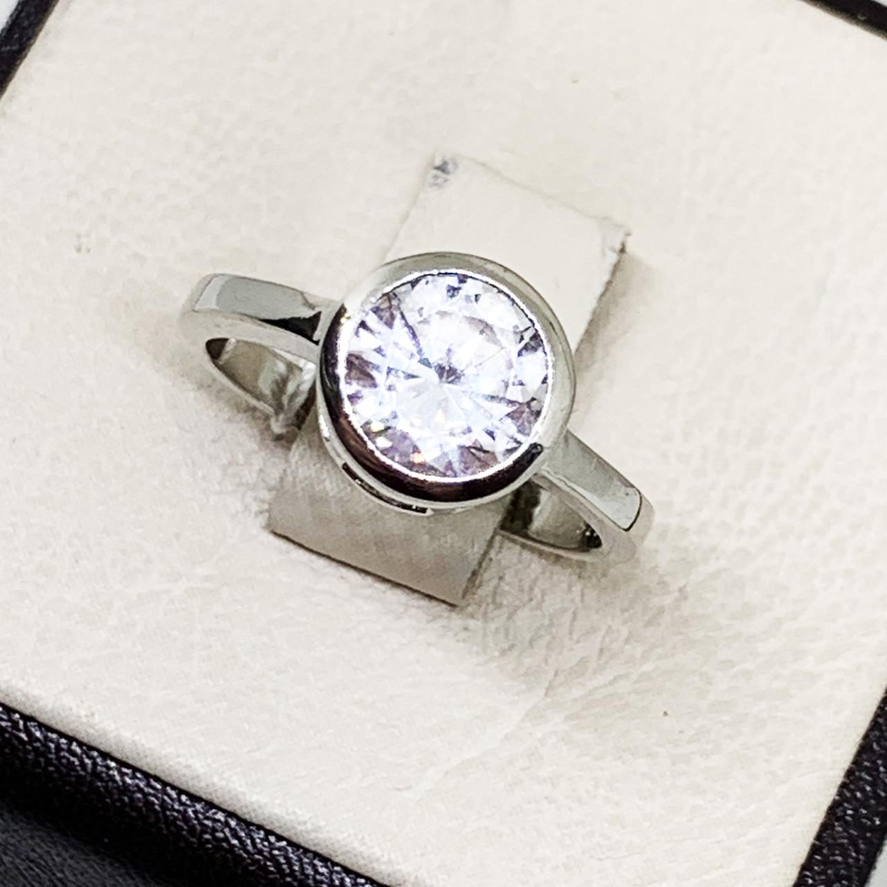 Кольцо серебряное с кубическим цирконием 3,71 г р. 17 (1667045967)