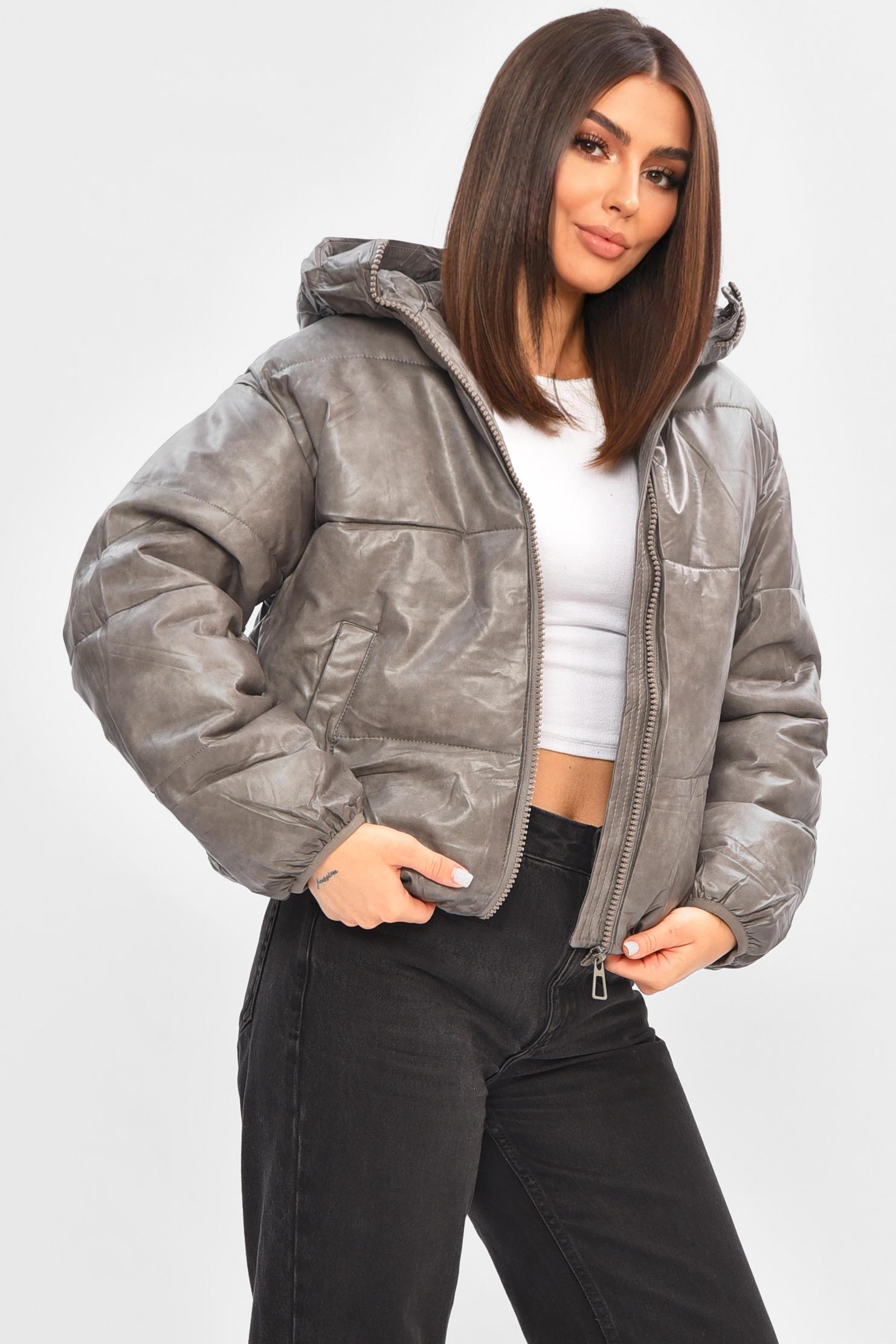 Куртка жіноча демісезонна L Сірий (205625) - фото 2