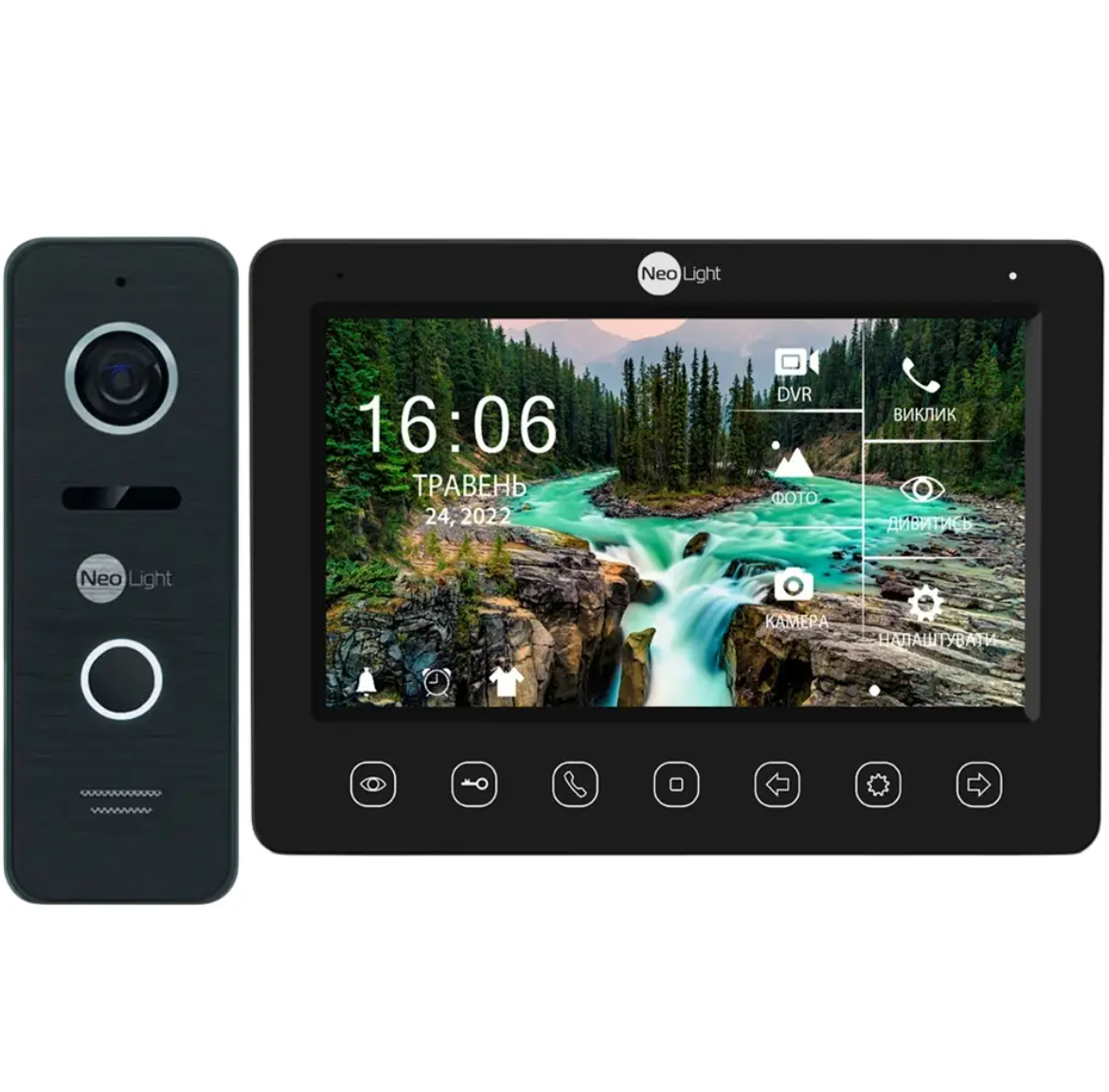 Комплект відеодомофону Neolight NeoKIT FHD Pro B KAPPA/HD/SOLO FHD Graphite (2863455591)