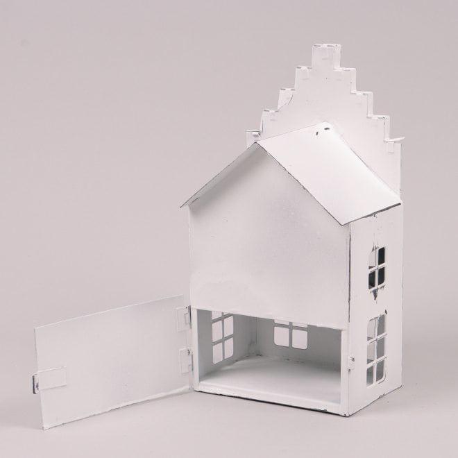 Подсвечник Flora Домик металлический 25 см Белый (39586) - фото 3