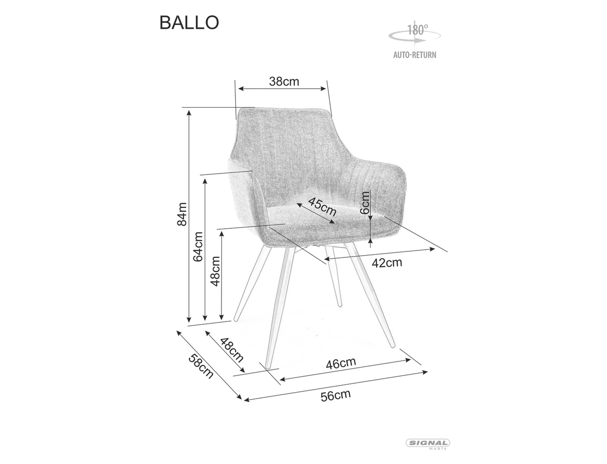 Стілець кухонний Signal BALLO BREGO Чорний/Оливковий (13276441) - фото 3