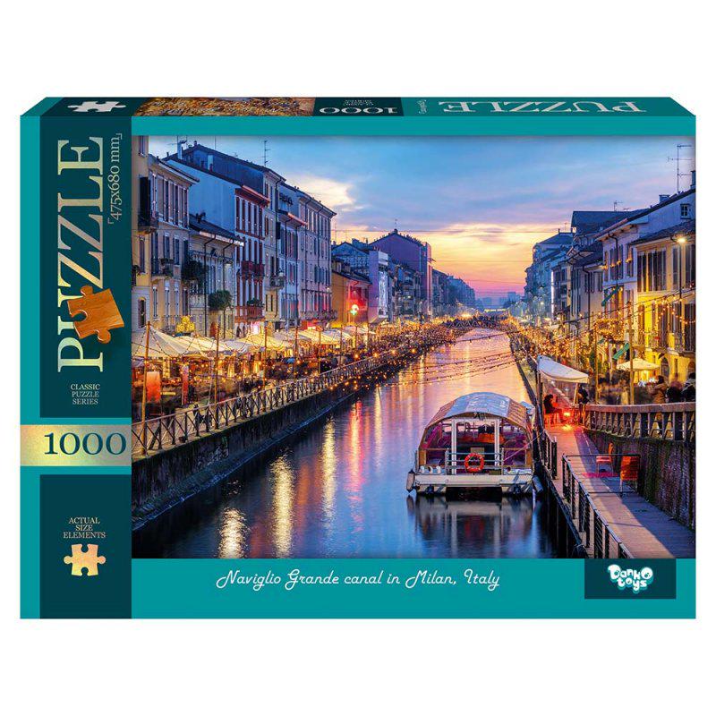 Пазли Danko Toys №7 Naviglio Grande canal in Milan Italy 1000 ел.