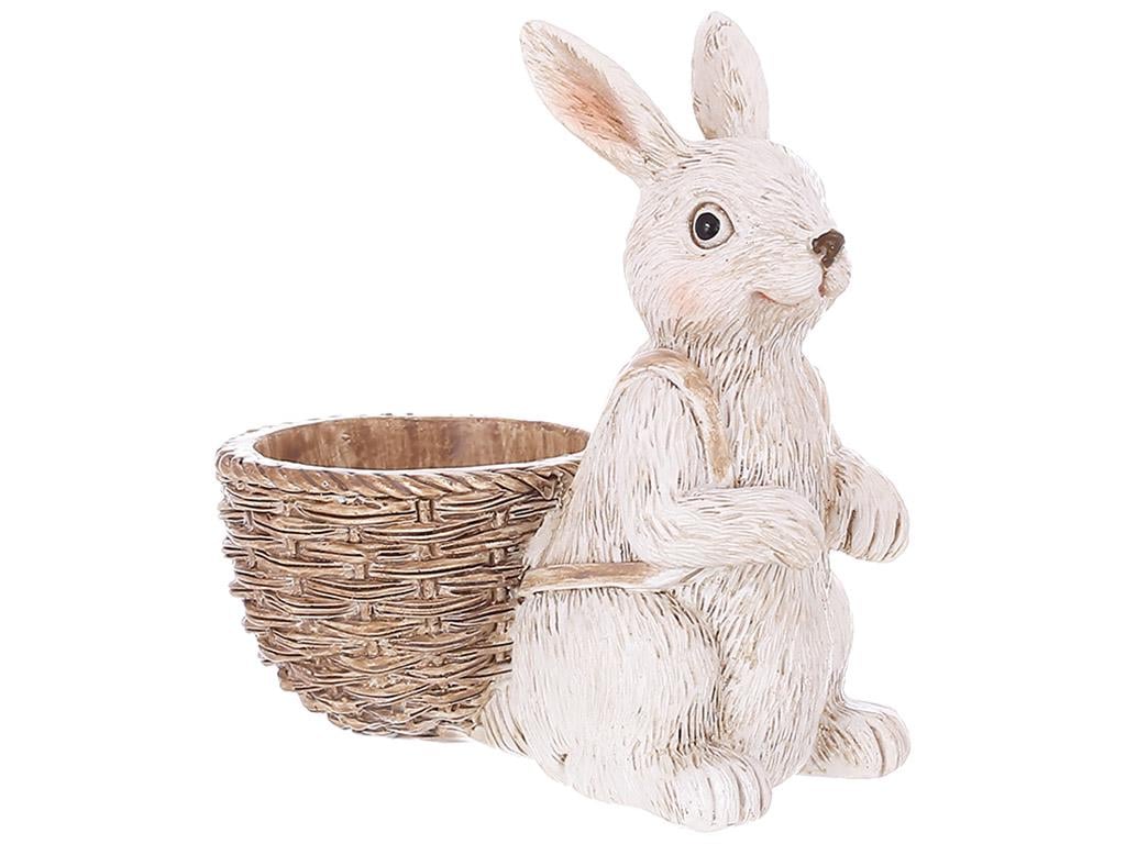 Статуэтка декоративная Кролик с подставкой для яйца 9,5 см (BDI-K07-495)