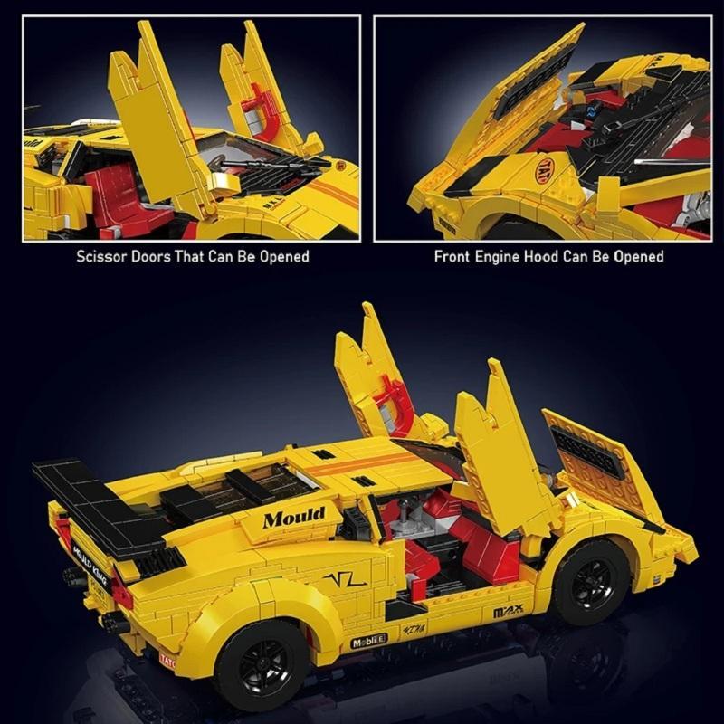 Конструктор детский Mould King TECHNIC Lamborghini Countach Машина на радиоуправлении для мальчика 1384 дет. (22773726) - фото 7 Конструктор детский Mould King TECHNIC Lamborghini Countach Машина на радиоуправлении для мальчика 1384 дет. (22773726) - фото 7