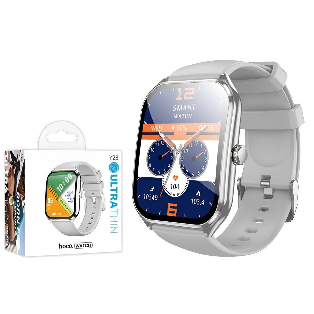 Смарт-годинник Hoco Y28 AMOLED Bluetooth 5.2 моніторинг сну/будильник Сірий (25229195)
