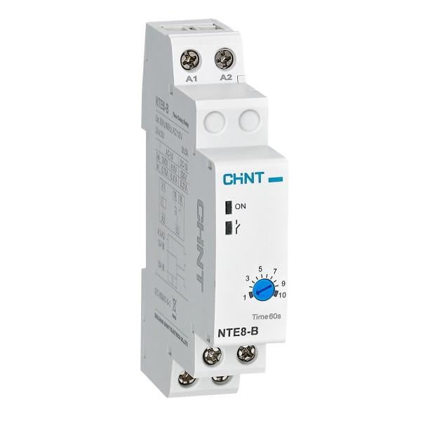 Реле времени задержки NTE8-B 48s-480s AC230V на включение 1NO (258480)