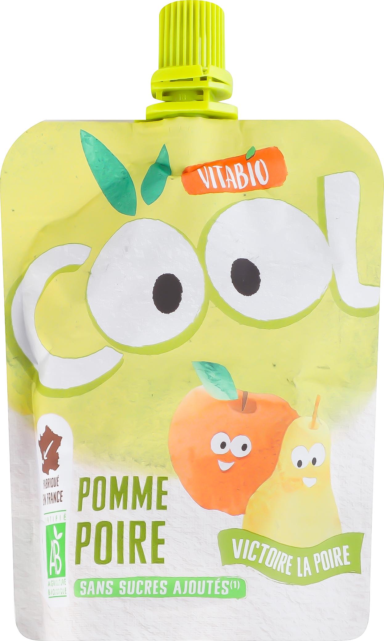 Органічне пюре Vitabio Cool Fruits з яблуком та грушею для дітей від 3 років 90 г (60418)