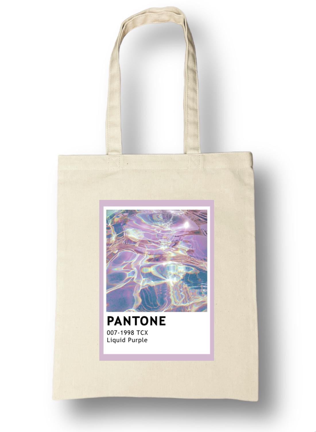 Еко-сумка універсальна бавовняна eSTetdruk принт Pantone Liquid Purple 35x41 см Бежевий (ST0121)