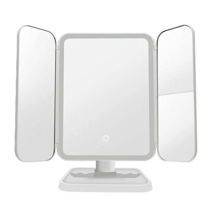 Зеркало косметическое тройное XW 810 с LED-подсветкой/сенсорным управлением/8-кратным увеличением/3 режимами освещения