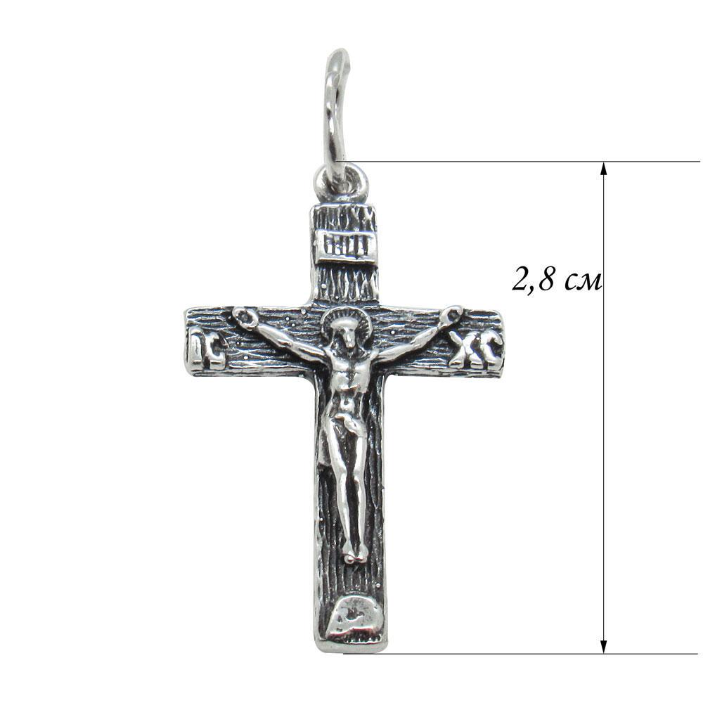 Срібний християнський підвіс Хрестик 6 (1137335350) - фото 2 Срібний християнський підвіс Хрестик 6 (1137335350) - фото 2