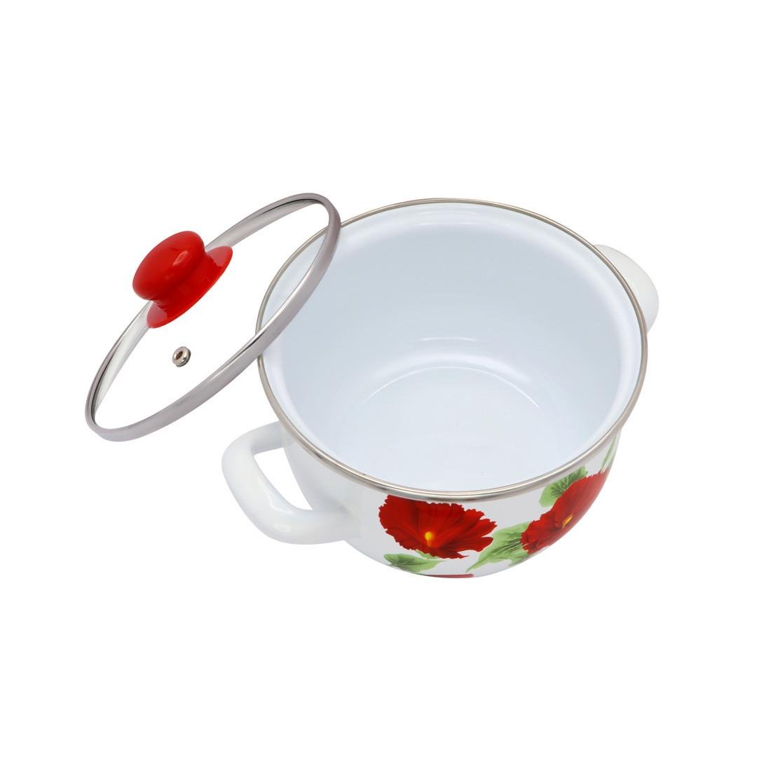 Кастрюли эмалированные Interos Каркаде 3 шт. - фото 3