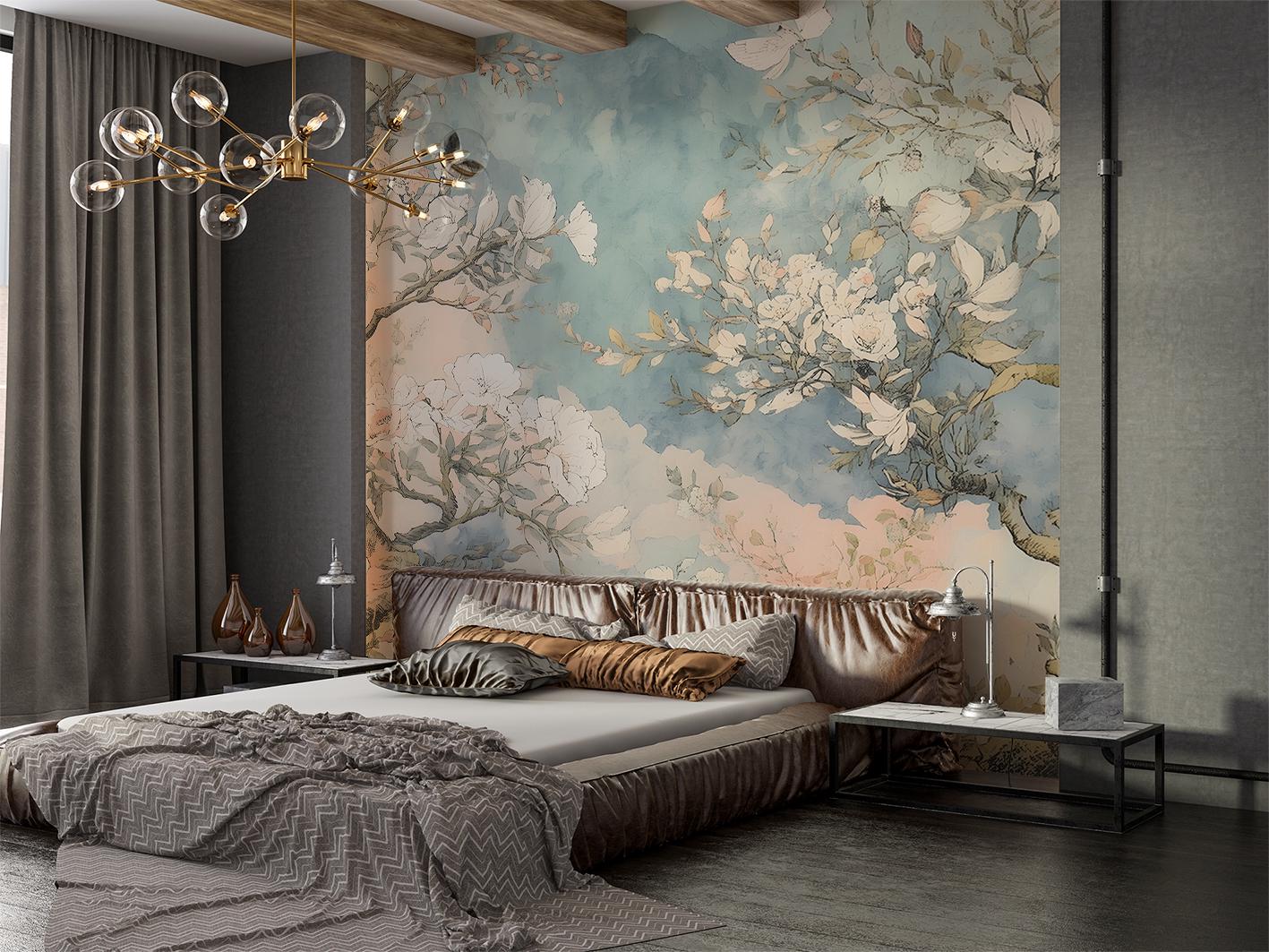 Фотообои флизелиновые Upstream Цветущая сакура 180х120 см (VINT-019/2) - фото 4