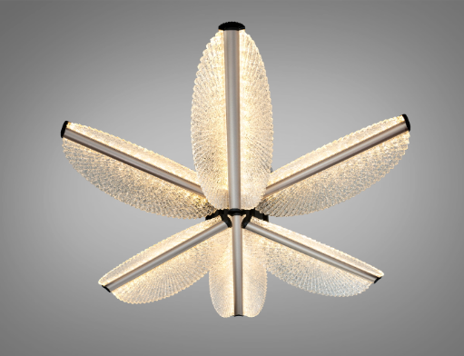 Люстра потолочная LED Diasha Шампань 75W пульт димер (2407/6L CG)