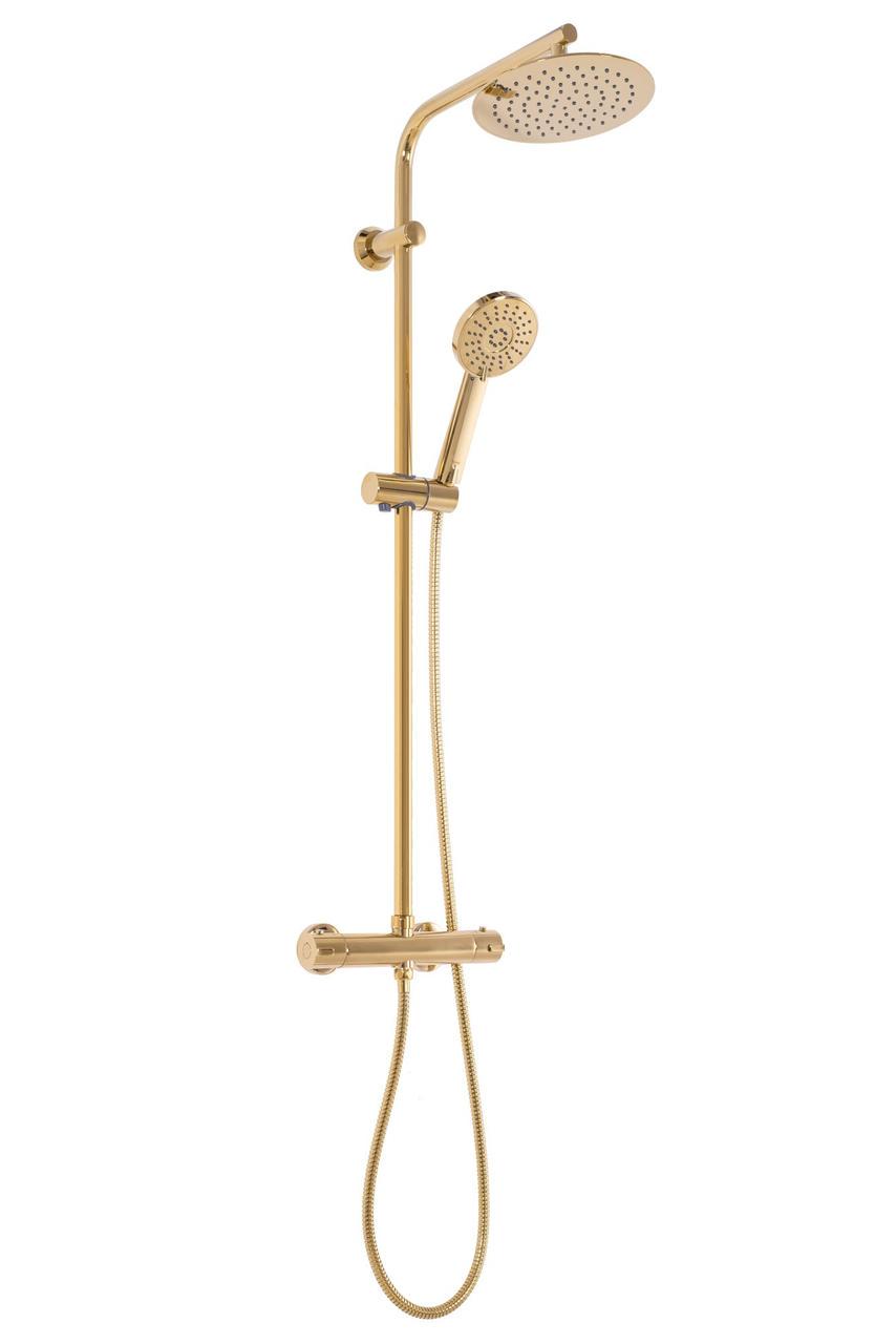 Душевой гарнитур Rea BLISS L с термостатом Золотой (Rea-P8806)