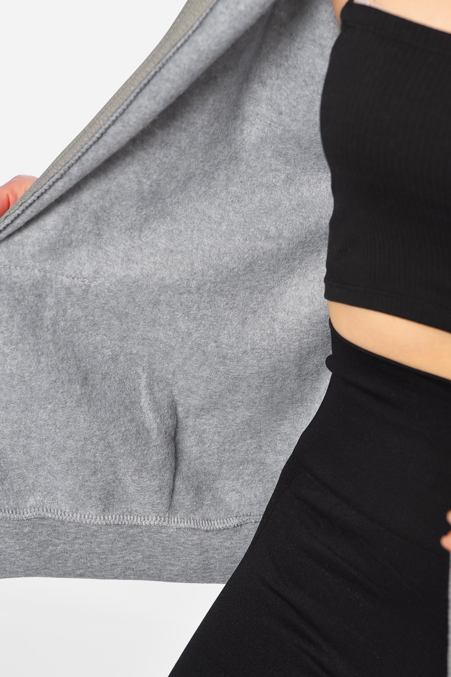 Кофта спортивна жіноча на флісі XL/2XL/3XL Сірий (169265) - фото 4 Кофта спортивна жіноча на флісі XL/2XL/3XL Сірий (169265) - фото 4