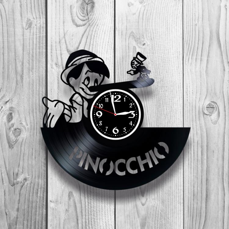 Часы настенные Пиноккио 0492 из виниловой пластинки
