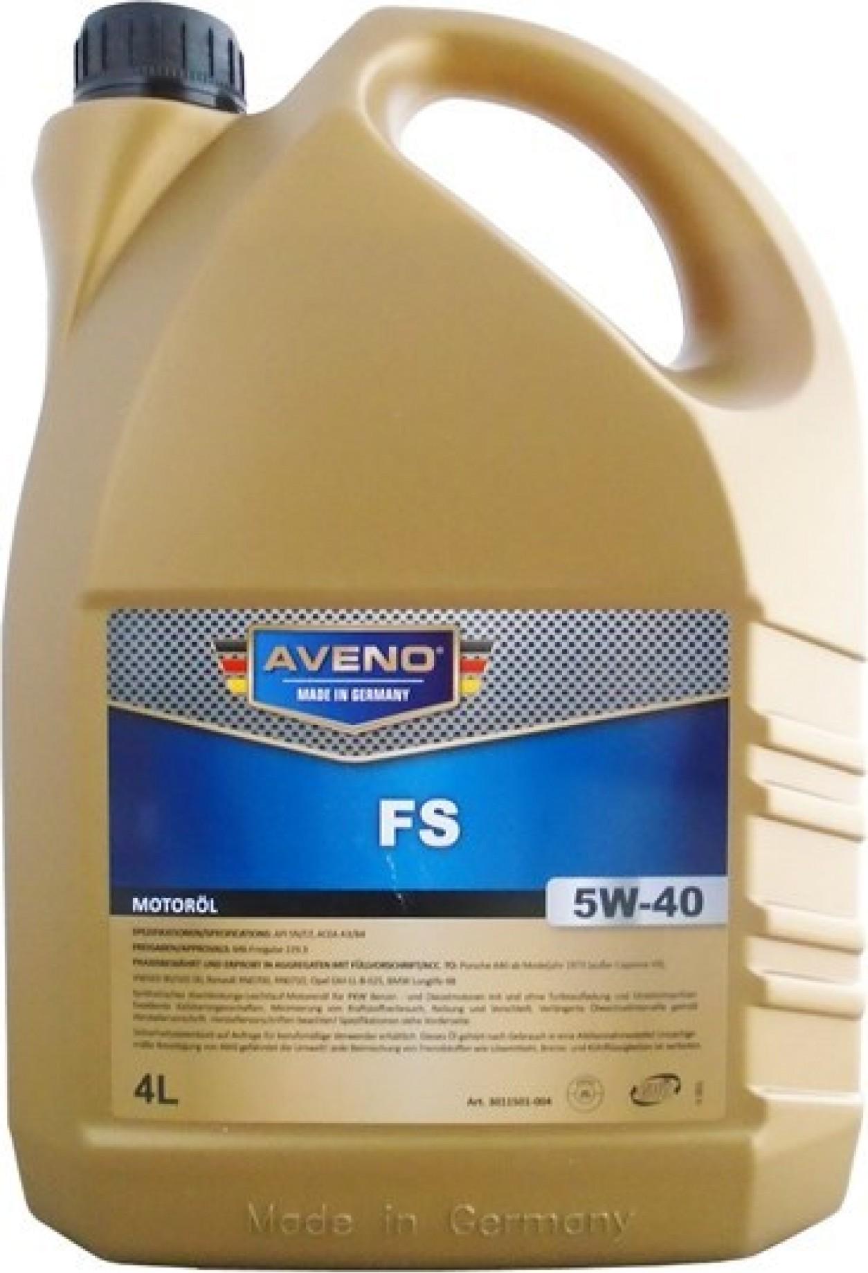 ᐉ Моторное масло Aveno FS 5W40 4 л