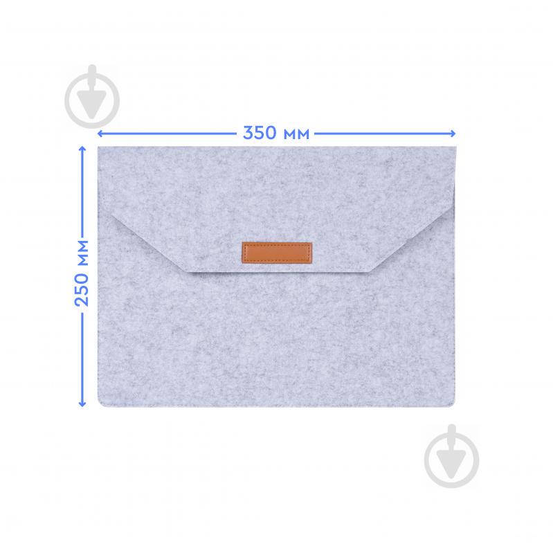 Войлочная обложка AIRON Premium для ноутбука 13.3 Grey - фото 2