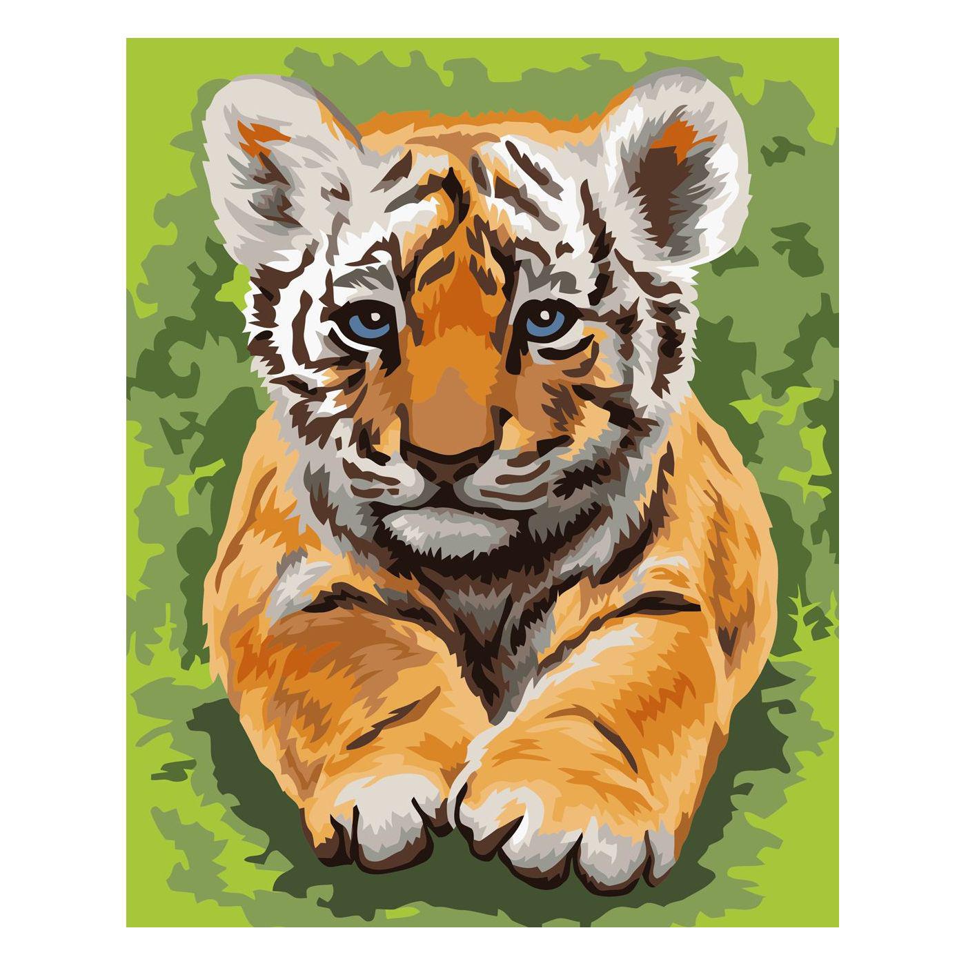 Картина за номерами Strateg Тигреня 30х40 см (SV-0016)