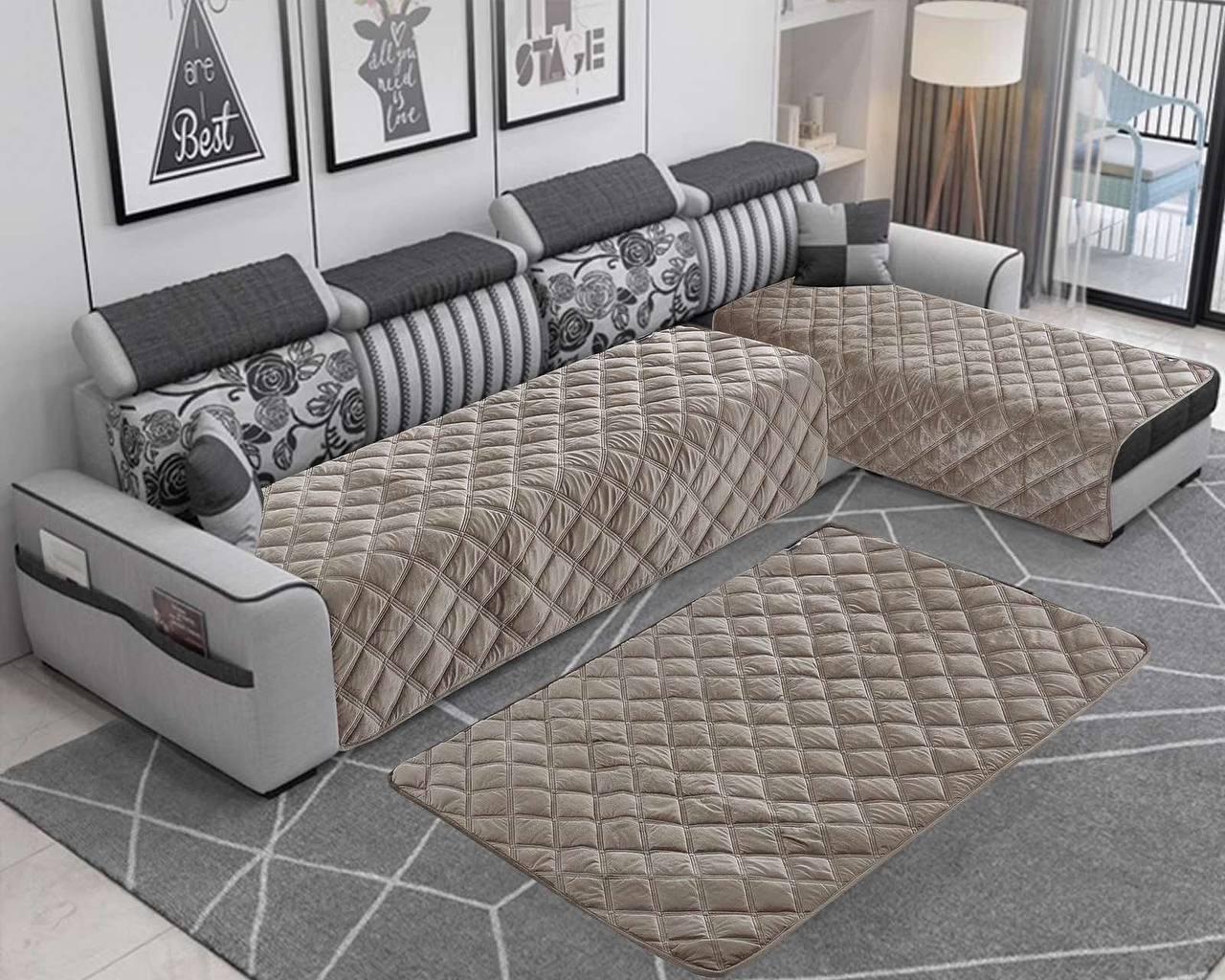 Дивандек 90х210/90х160 2 шт. Світло-коричневий (Д-am-divandek-0020-05) - фото 1 Дивандек 90х210/90х160 2 шт. Світло-коричневий (Д-am-divandek-0020-05) - фото 1