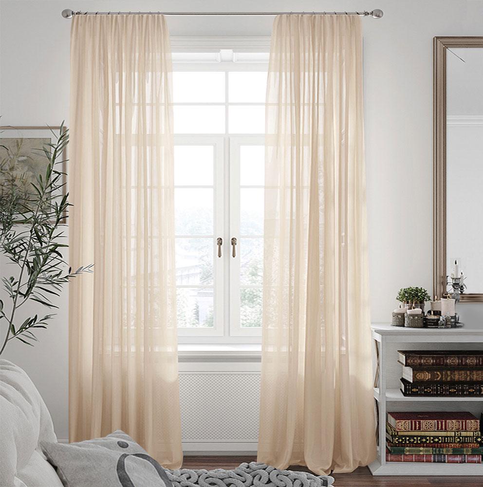 Комплект тюль вуаль Pivdenne 200х270 см 1 шт. 400 см Светло-бежевый (8494-200-2) Комплект тюль вуаль Pivdenne 200х270 см 1 шт. 400 см Светло-бежевый (8494-200-2)
