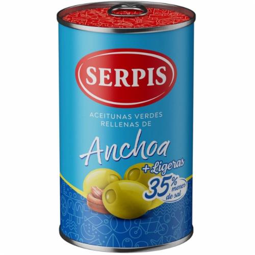 Оливки зеленые Serpis Anchoa с анчоусом 300 г (37724479)