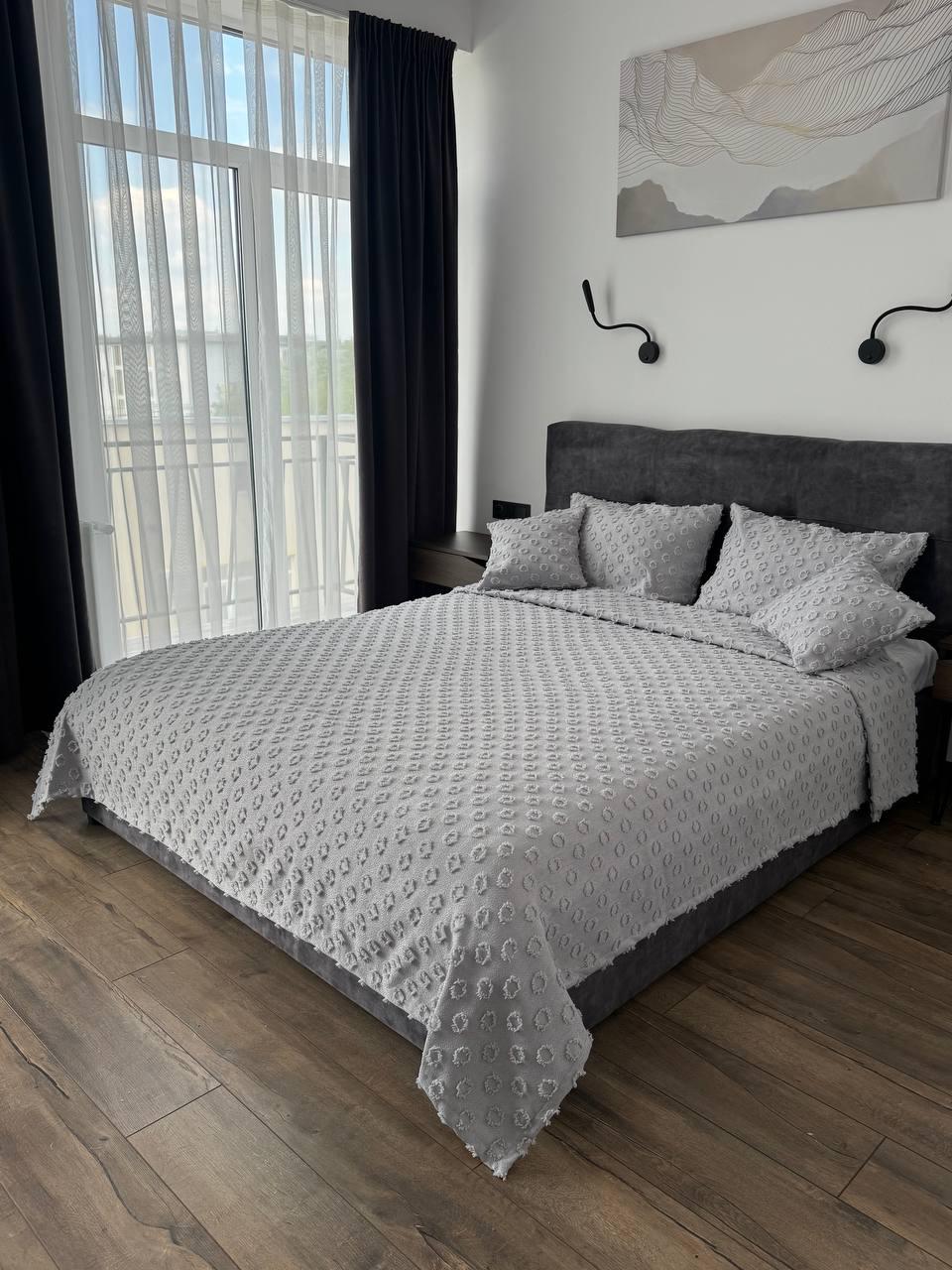 Покривало Інгрід 240x250 см Сірий (22899-8-240x250cm) - фото 11 Покривало Інгрід 240x250 см Сірий (22899-8-240x250cm) - фото 11