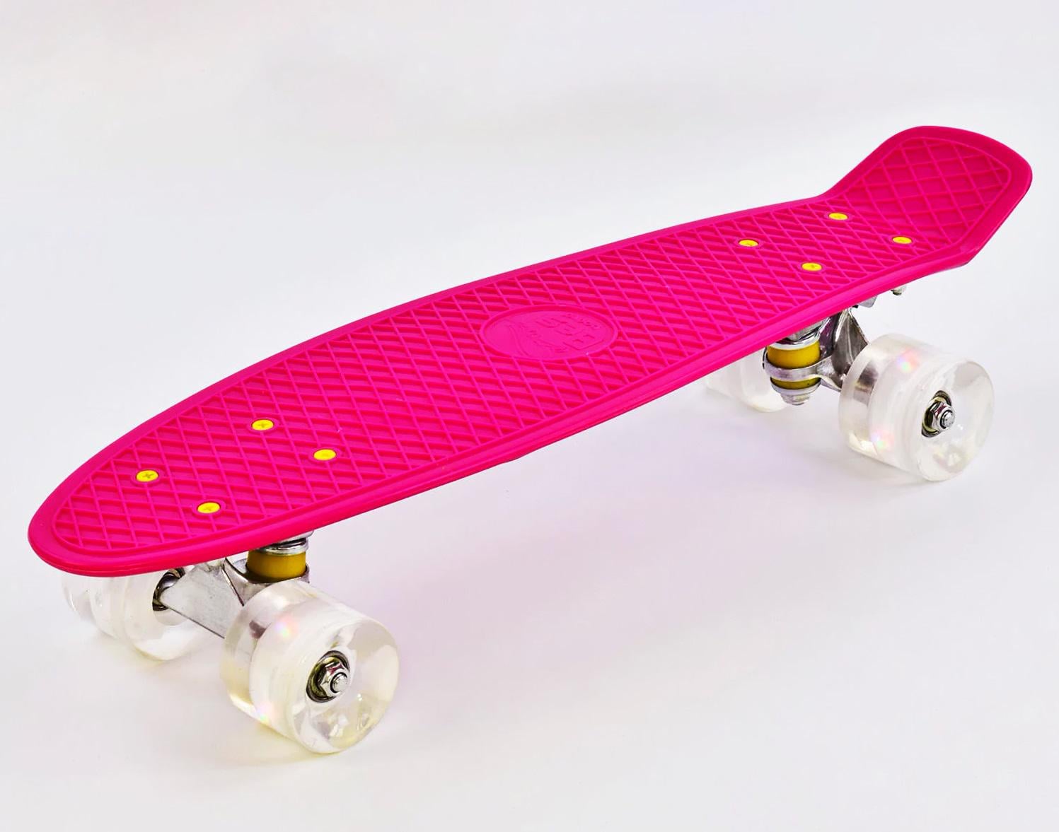 Пенниборд Best Board с PU колесами с подсветкой Crimson (74191)