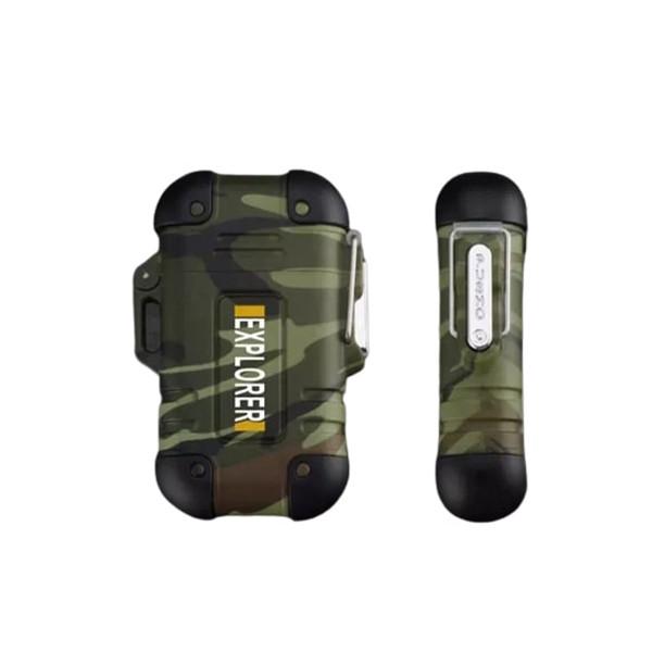 Зажигалка Explorer F12 электроимпульсная USB две дуги в водонепроницаемом корпусе Camouflage (2021542630) - фото 2