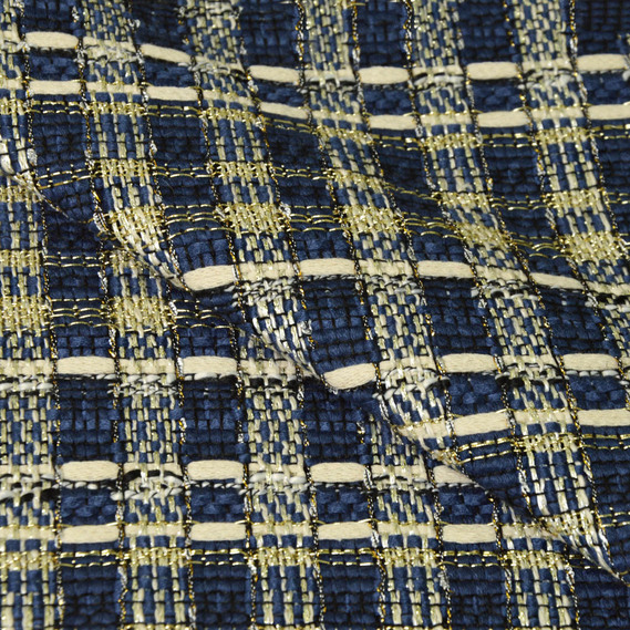 Ткань костюмная IDEIA Букле бонни 1,5 м Темно-синий (2200004145846)