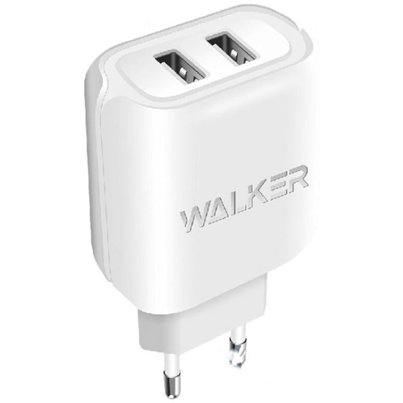 Зарядное устройство сетевое Walker WH-27 2 USB 2A White